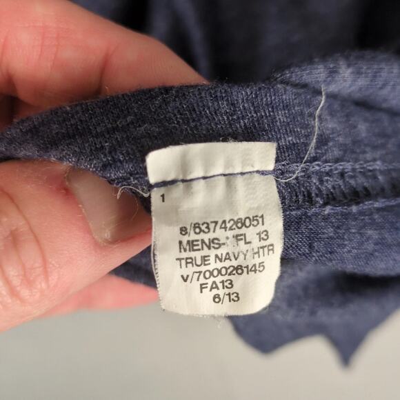 New England Patriots Football Men's XXL T-Shirt NFL Team Apparel Navy Short Slv - Picture 8 of 10